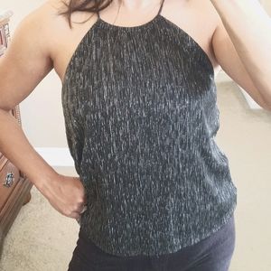 Black / silver halter top